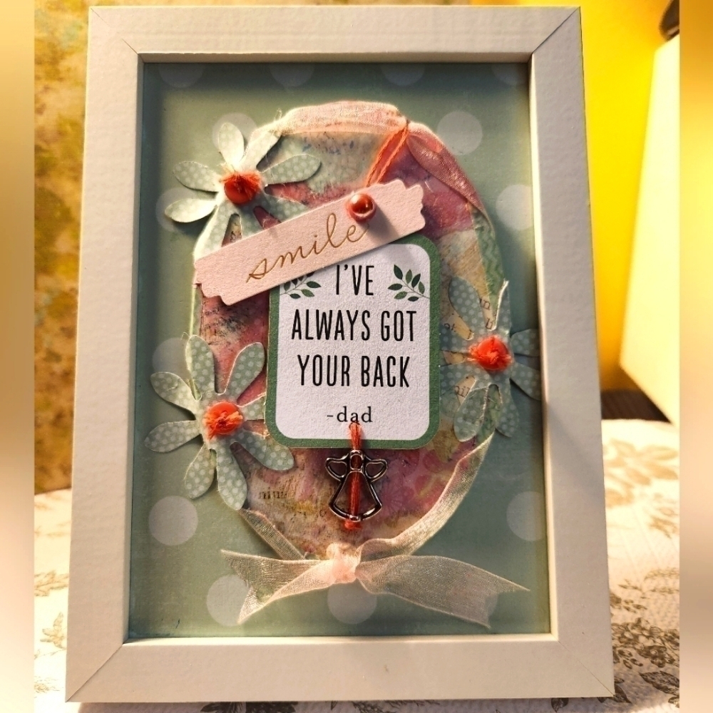 Handcrafted 3D Design Frame (an encouraging gift from Dad) Hang/Stand - Picture 3 of 7